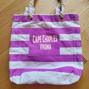 Cape Charles Virginia Voyager Canvas Tote Tropical Shopping Beach Travel Bag